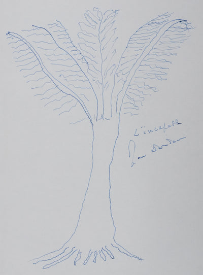 Jean DARIDAN : L'arbre de la mémoire, Autographe et dessin original signé