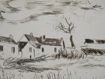 Maurice DE VLAMINCK : La mare, Gravure originale