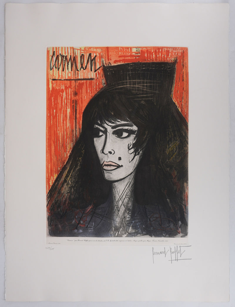 Bernard BUFFET: Carmen, Signed engraving