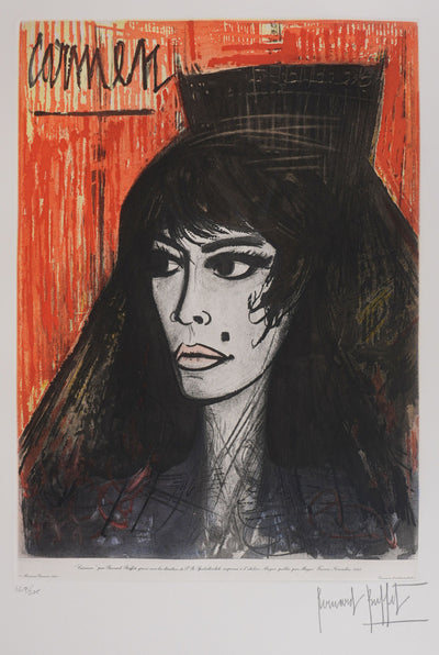 Bernard BUFFET: Carmen, Signed engraving