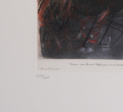 Bernard BUFFET: Carmen, Signed engraving