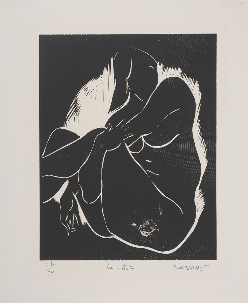 Claude BOGRATCHEW : Nu féminin, Gravure originale signée