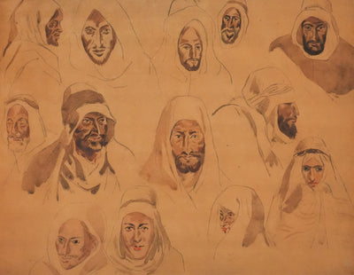 Eugène DELACROIX (d'après) : Dans la foule, Lithographie signée