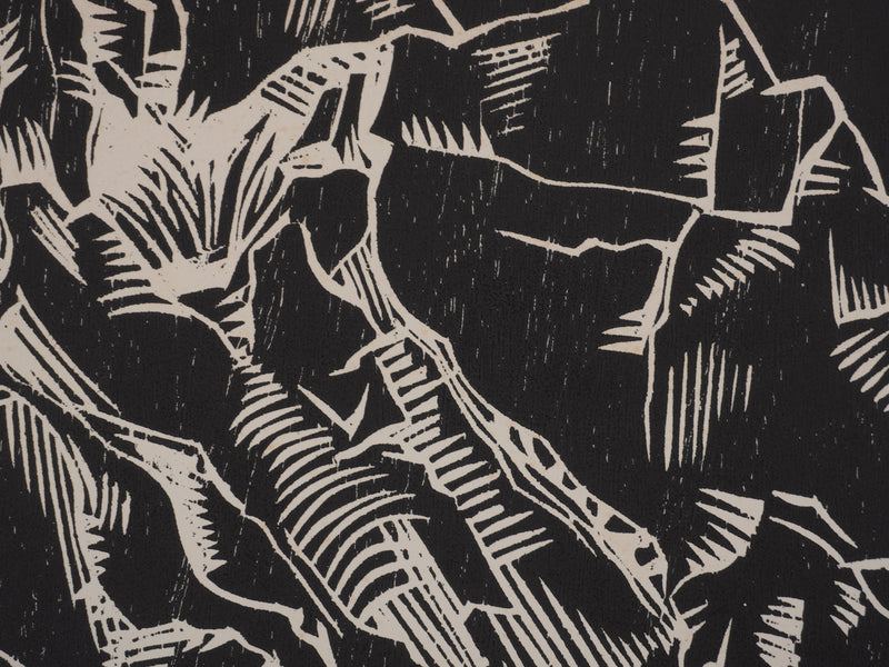 Claude BOGRATCHEW : Paysage abstrait, Gravure originale signée