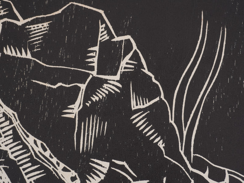 Claude BOGRATCHEW : Paysage abstrait, Gravure originale signée