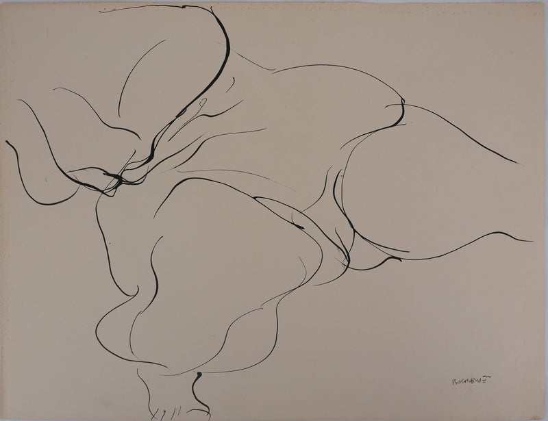 Claude BOGRATCHEW : Corps abstrait, Gravure originale signée