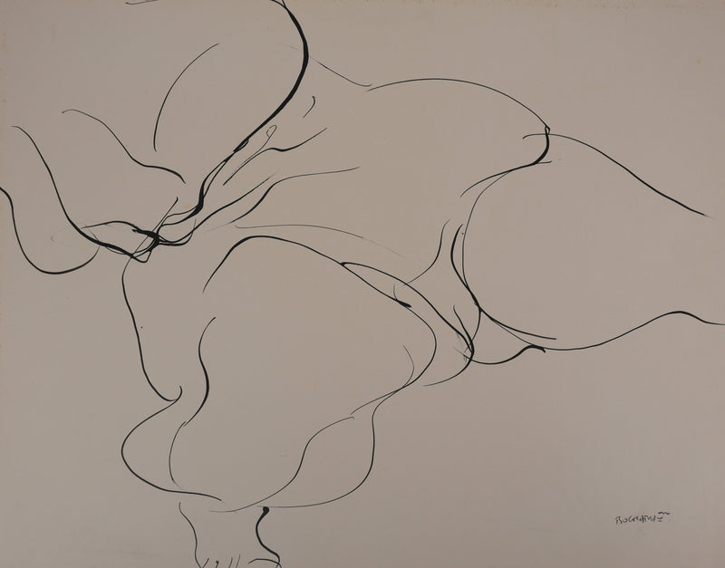 Claude BOGRATCHEW : Corps abstrait, Gravure originale signée
