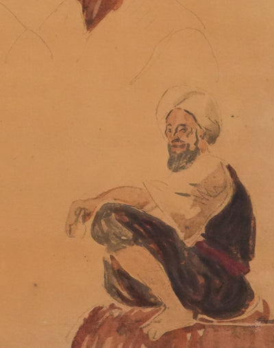 Eugène DELACROIX (d'après) : Profils marocains, Lithographie