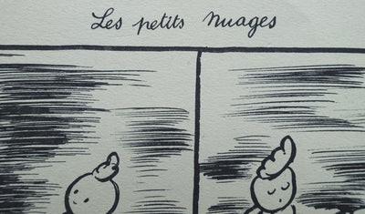 Raymond PEYNET : Les petits nuages, Gravure humoristique signée