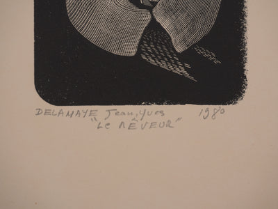 Jean Yves DELAMAYE : La gouvernante, gravure originale signée