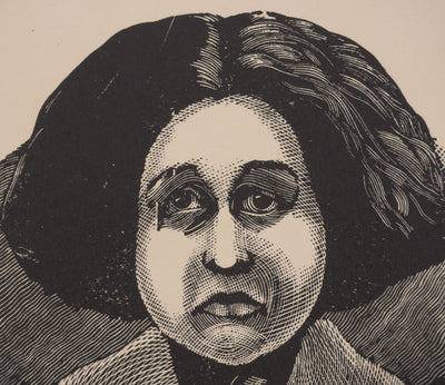 Jean Yves DELAMAYE : La gouvernante, gravure originale signée
