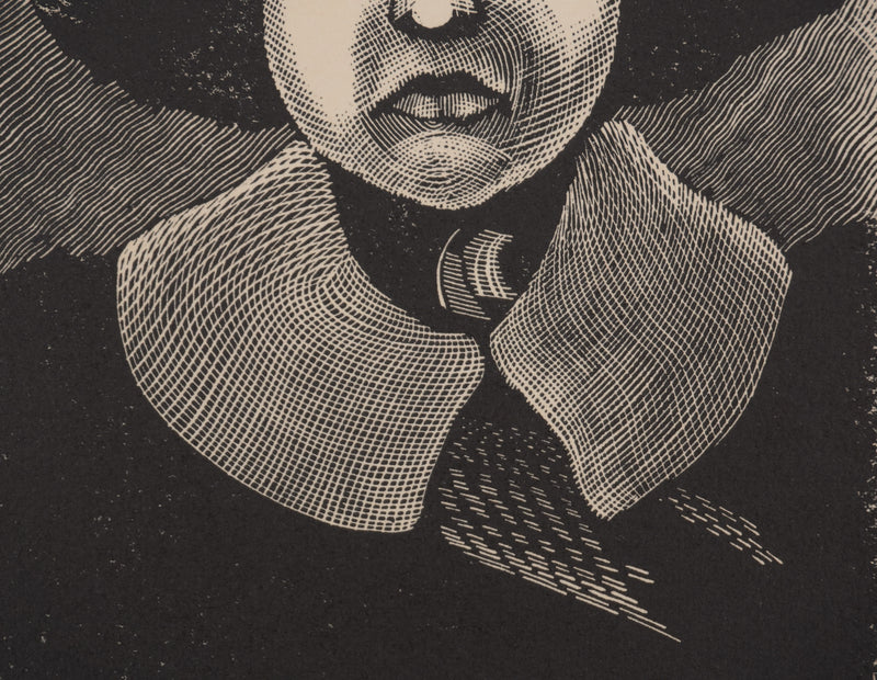 Jean Yves DELAMAYE : La gouvernante, gravure originale signée