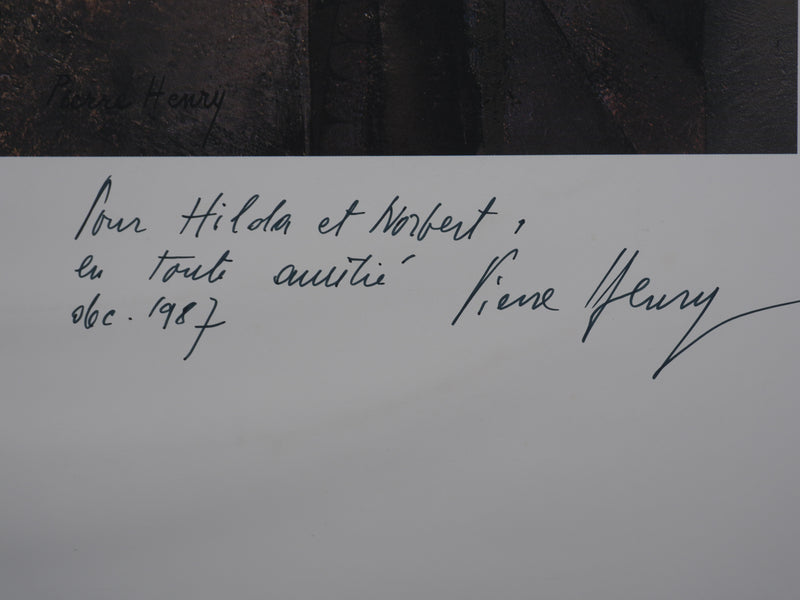 Pierre HENRY : La femme à la rose, Impression offset signée
