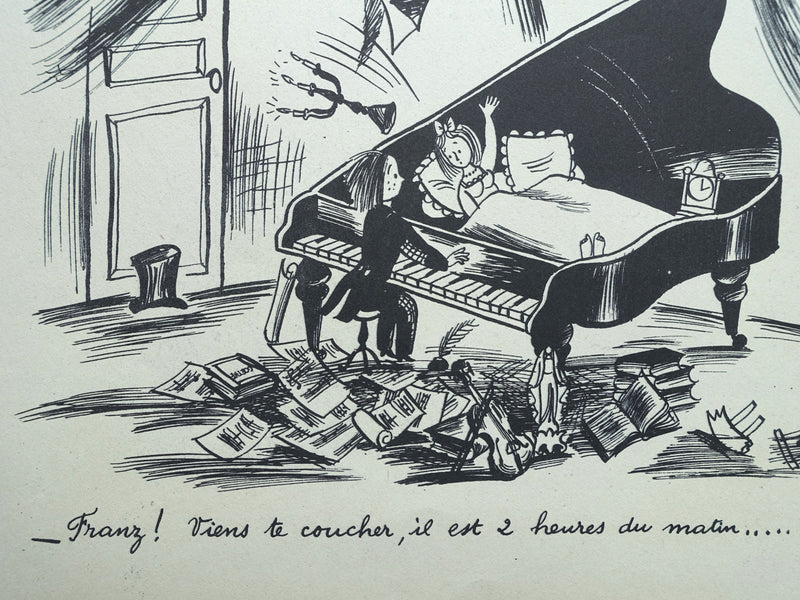 Raymond PEYNET : Le pianiste, Gravure originale (photo de détail 4) - Crédit photo : Galerie Art.Paris