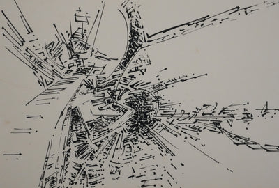 Pierre GALICHÈRE : Paysage abstrait, Gravure originale