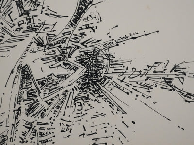 Pierre GALICHÈRE : Paysage abstrait, Gravure originale