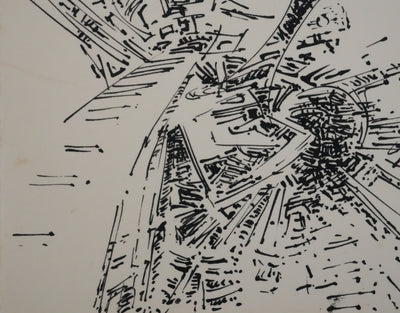 Pierre GALICHÈRE : Paysage abstrait, Gravure originale