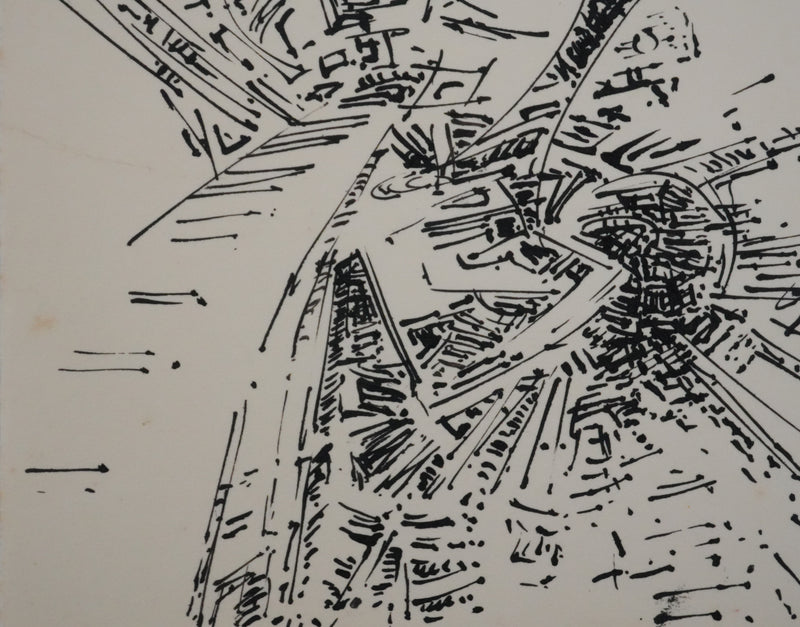 Pierre GALICHÈRE : Paysage abstrait, Gravure originale