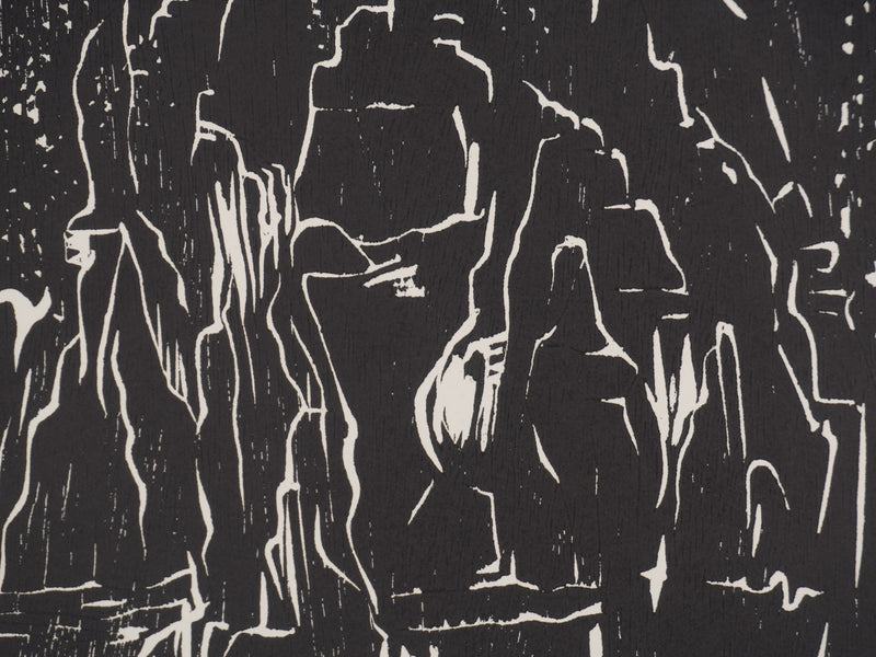 Claude BOGRATCHEW : Foule dans la pénombre, Gravure originale signée