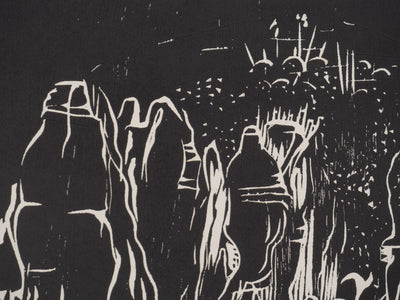 Claude BOGRATCHEW : Foule dans la pénombre, Gravure originale signée