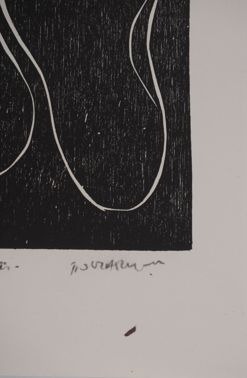 Claude BOGRATCHEW : Figures abstraites, Gravure originale signée