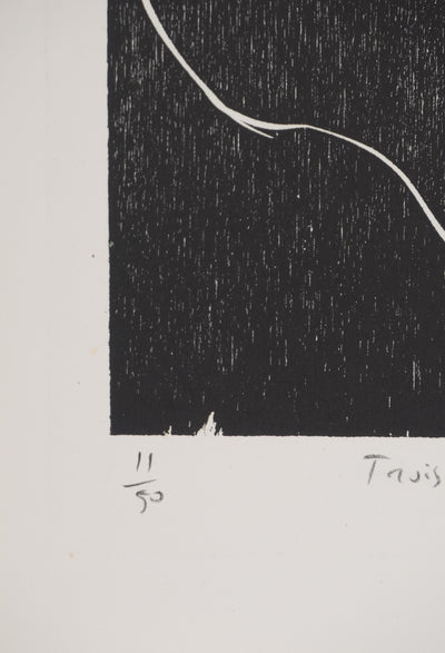 Claude BOGRATCHEW : Figures abstraites, Gravure originale signée