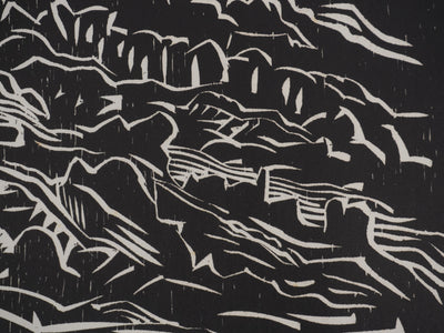 Claude BOGRATCHEW : Composition abstraite en noir et blanc, Gravure originale signée