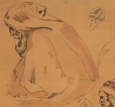 Eugène DELACROIX (d'après) : Etude de silhouettes, Lithographie signée