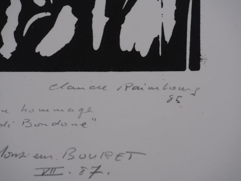 Claude RAIMBOURG : Hommage à Giotto, Gravure originale signée
