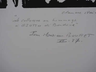 Claude RAIMBOURG : Hommage à Giotto, Gravure originale signée