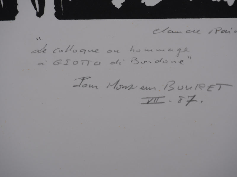 Claude RAIMBOURG : Hommage à Giotto, Gravure originale signée
