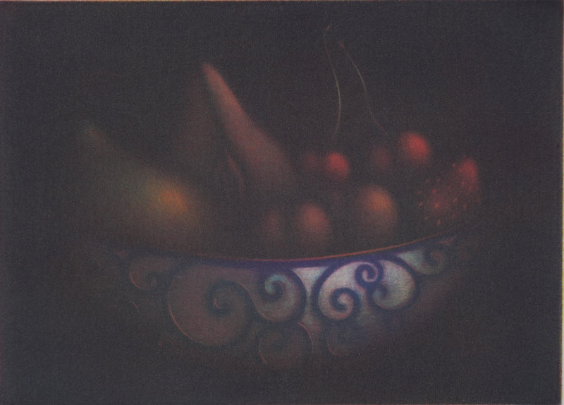 Laurent SCHKOLNYK : Panière de fruit, Gravure originale signée