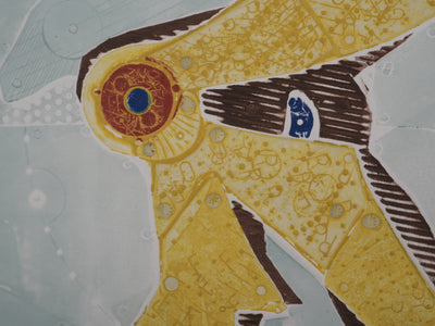 Paolo BONI : Figure mécanique, Gravure originale signée
