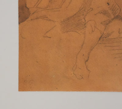 Eugène DELACROIX (d'après) : Etude de silhouettes marocaines, Lithographie signée