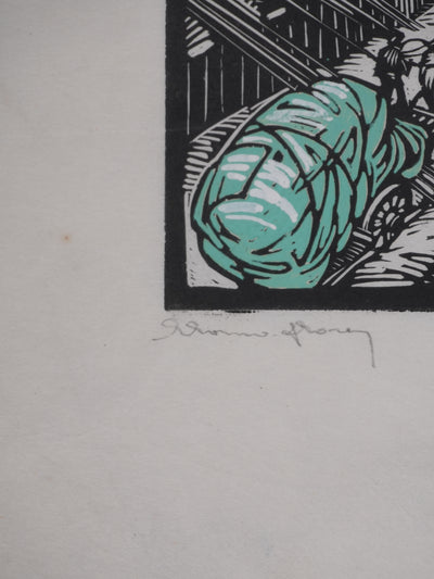 Llano FLORES (dit François CARRERA) : L'imploration, Lithographie originale signée