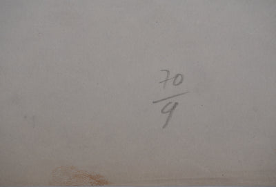 Llano FLORES (dit François CARRERA) : L'imploration, Lithographie originale signée