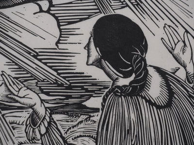 Llano FLORES (dit François CARRERA) : L'imploration, Lithographie originale signée