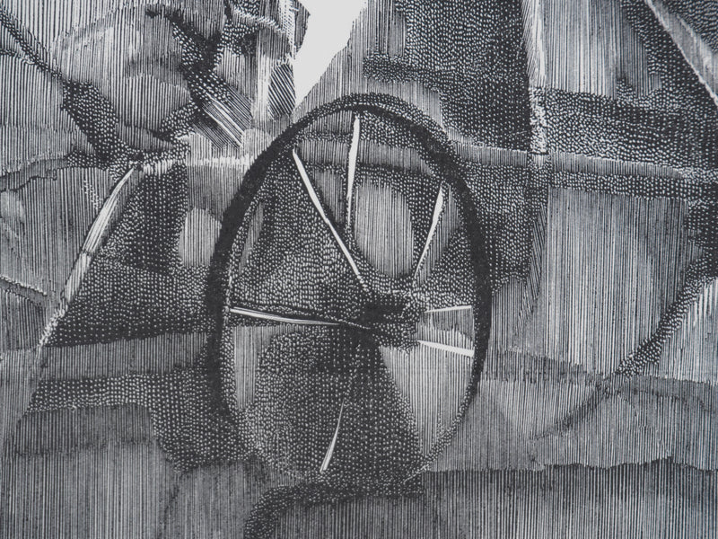 Jean Marcel BERTRAND : La grange, Gravure originale signée