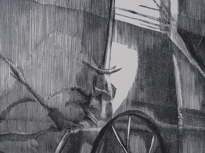 Jean Marcel BERTRAND : La grange, Gravure originale signée