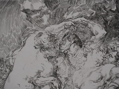 Pierre Paul RUBENS (d'après) : Danse bacchante, Gravure signée