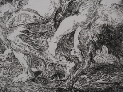 Pierre Paul RUBENS (d'après) : Danse bacchante, Gravure signée