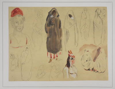 Eugène DELACROIX (d'après) : Femmes voilées, Lithographie signée