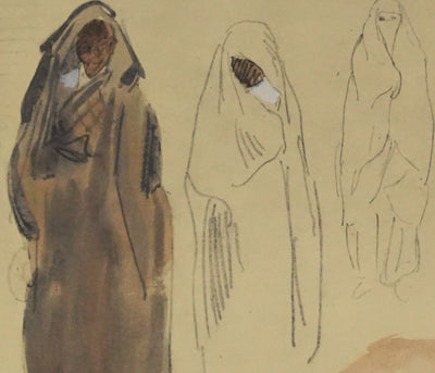 Eugène DELACROIX (d'après) : Femmes voilées, Lithographie signée