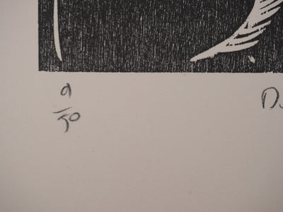 Claude BOGRATCHEW : Musculature en contraste, Gravure originale signée