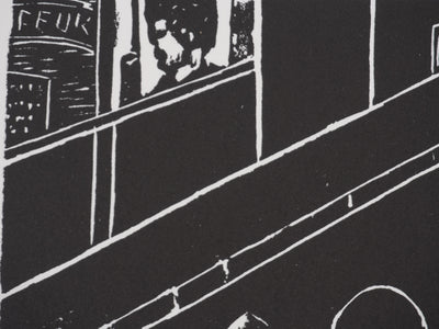 Dominique LE BLAISE : Les cantonniers, Gravure originale signée