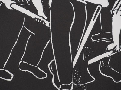 Dominique LE BLAISE : Les cantonniers, Gravure originale signée