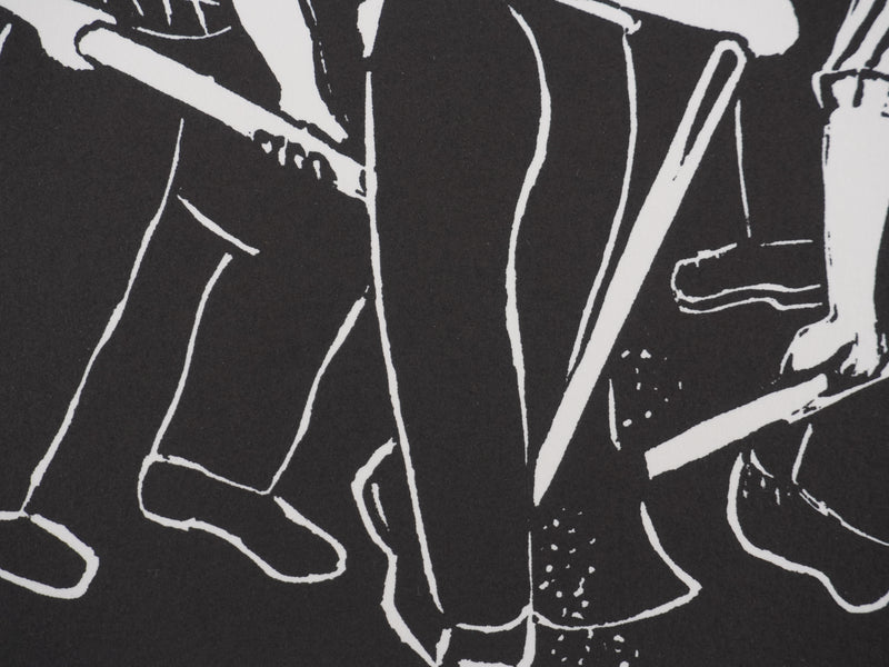 Dominique LE BLAISE : Les cantonniers, Gravure originale signée