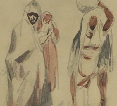 Eugène DELACROIX (d'après) : Femmes marchant dans la rue, Lithographie signée