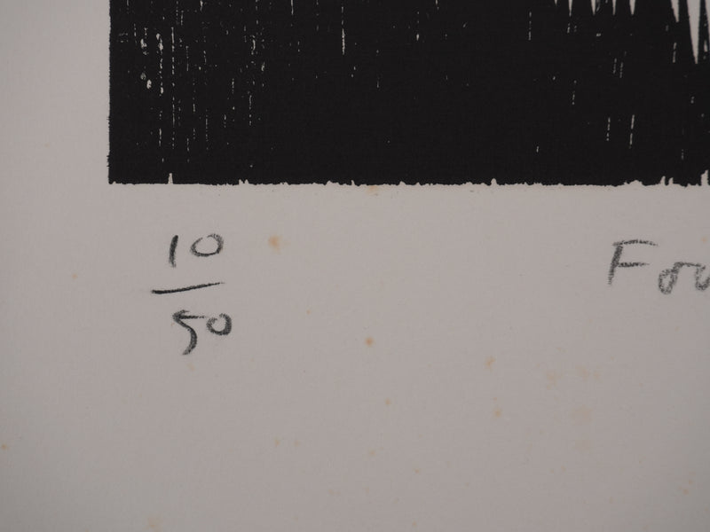 Claude BOGRATCHEW : Contraste abstrait, Gravure originale signée