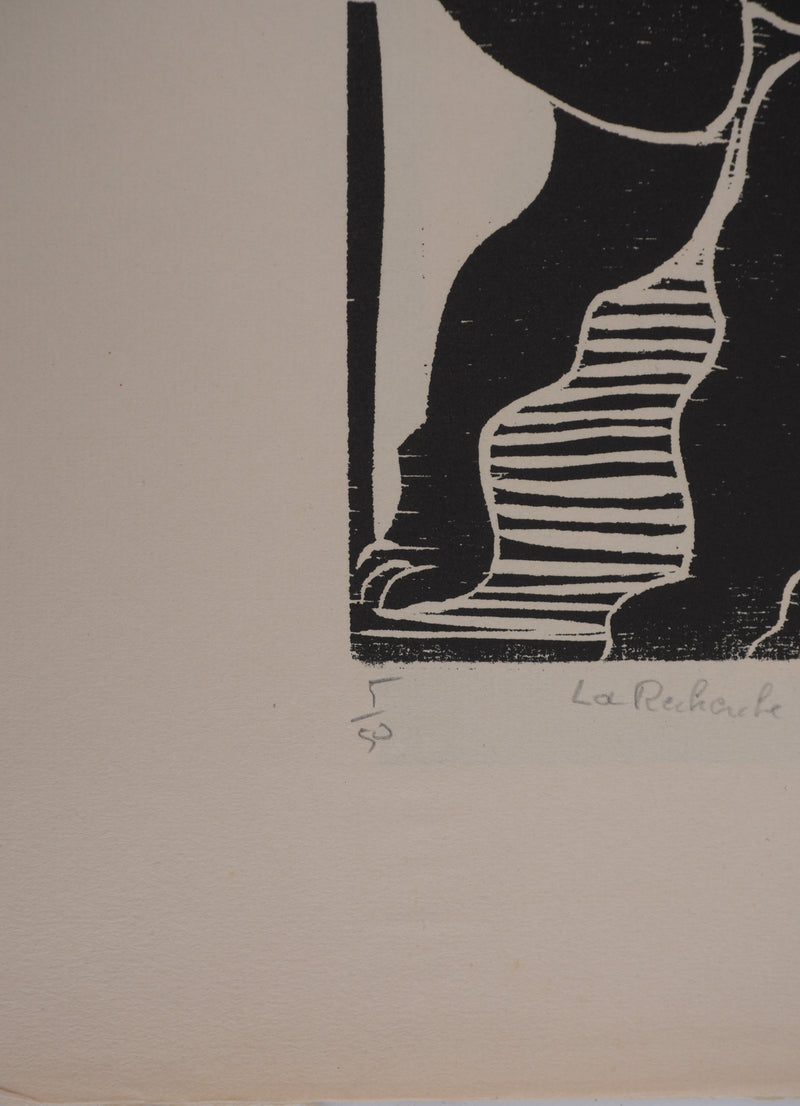 Claude BOGRATCHEW : La recherche, Gravure originale signée